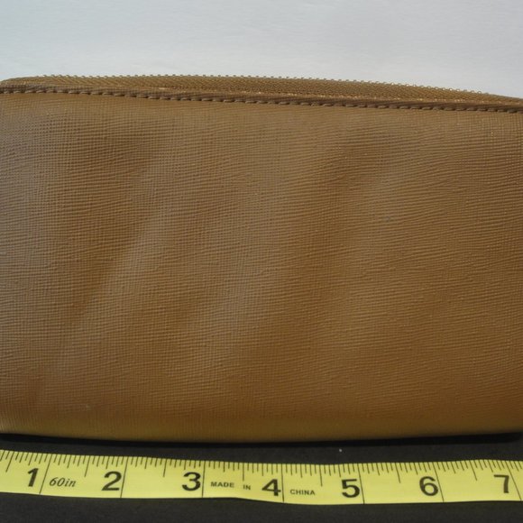 Joy Mangano Brown/Tan Wallet with 2 Zippered areas - Picture 3 of 13